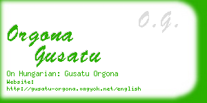orgona gusatu business card